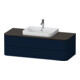 Duravit Meuble sous lavabo Happy D.2 Plus 130x55 cm, 2 tiroirs, pour vasque, bleu mat satiné-1