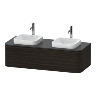 Duravit Meuble sous lavabo Happy D.2 Plus 130x55 cm, chêne noyer, 1 tiroir