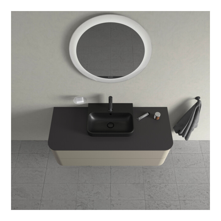 Duravit Meuble sous lavabo Happy D.2 Plus 130x55cm, 2 tiroirs, AWT, gris pierre mat