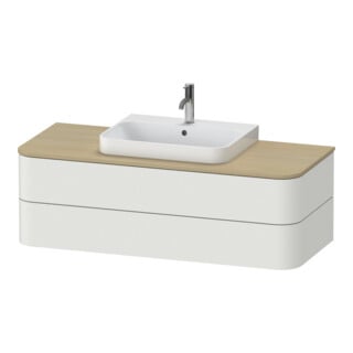 Duravit Meuble sous lavabo Happy D.2 Plus 130x55cm, 2 tiroirs, chêne nordique mat