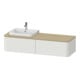 Duravit Meuble sous lavabo Happy D.2 Plus 160x55 cm, 2 tiroirs, AWT, gauche, blanc satin mat-1