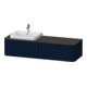 Duravit Meuble sous lavabo Happy D.2 Plus 160x55 cm, 2 tiroirs, AWT, gauche, bleu mat satiné-1