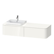 Duravit Meuble sous lavabo Happy D.2 Plus 160x55 cm, 2 tiroirs, blanc brillant