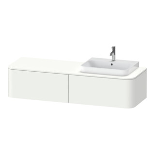 Duravit Meuble sous-lavabo Happy D.2 Plus 160x55 cm, 2 tiroirs, blanc mat