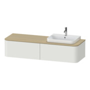 Duravit Meuble sous lavabo Happy D.2 Plus 160x55 cm, 2 tiroirs, blanc mat