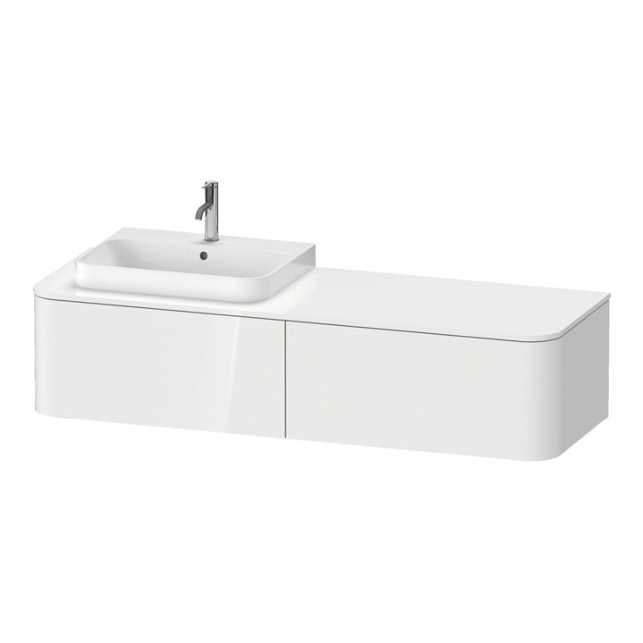 Duravit Meuble sous lavabo Happy D.2 Plus 160x55 cm, 2 tiroirs, blanc mat