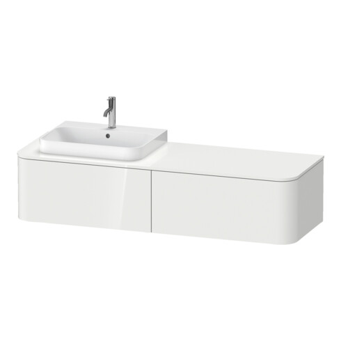 Duravit Meuble sous lavabo Happy D.2 Plus 160x55 cm, 2 tiroirs, blanc mat