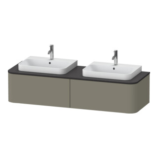 Duravit Meuble sous-lavabo Happy D.2 Plus 160x55 cm, 2 tiroirs, blanc satin mat