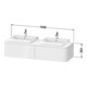 Duravit Meuble sous-lavabo Happy D.2 Plus 160x55 cm, 2 tiroirs, graph mat-4
