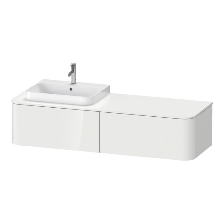 Duravit Meuble sous lavabo Happy D.2 Plus 160x55 cm, 2 tiroirs, noyer struct.