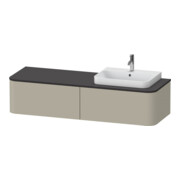 Duravit Meuble sous lavabo Happy D.2 Plus 160x55 cm, 2 tiroirs, pour AWT, taupe satiné