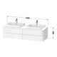 Duravit Meuble sous-lavabo Happy D.2 Plus 160x55 cm, 4 tiroirs, blanc brillant