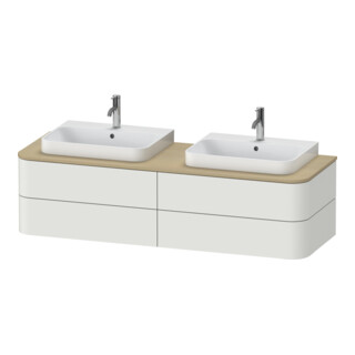 Duravit Meuble sous lavabo Happy D.2 Plus 160x55 cm, 4 tiroirs, blanc mat
