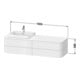 Duravit Meuble sous lavabo Happy D.2 Plus 160x55 cm, 4 tiroirs, blanc mat