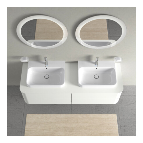 Duravit Meuble sous lavabo Happy D.2 Plus 160x55 cm, 4 tiroirs, blanc mat