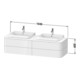 Duravit Meuble sous lavabo Happy D.2 Plus 160x55 cm, 4 tiroirs, blanc mat