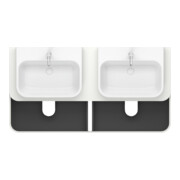 Duravit Meuble sous lavabo Happy D.2 Plus 160x55 cm, 4 tiroirs, blanc mat-4