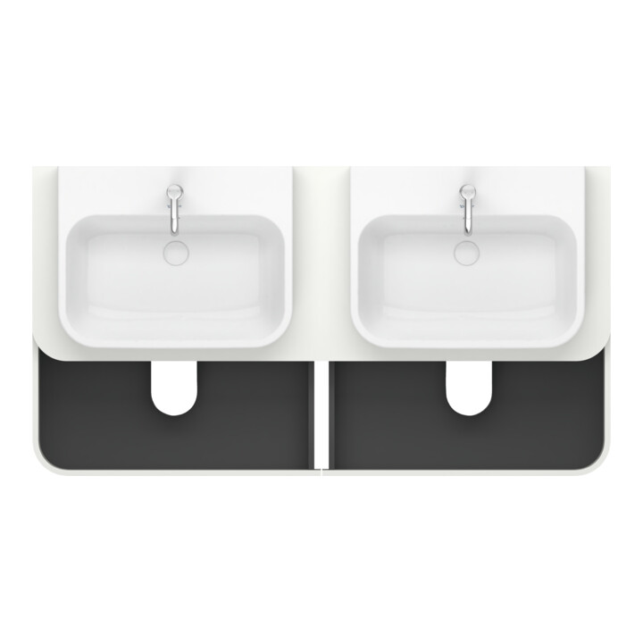 Duravit Meuble sous lavabo Happy D.2 Plus 160x55 cm, 4 tiroirs, blanc mat