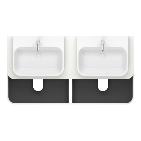 Duravit Meuble sous lavabo Happy D.2 Plus 160x55 cm, 4 tiroirs, blanc mat
