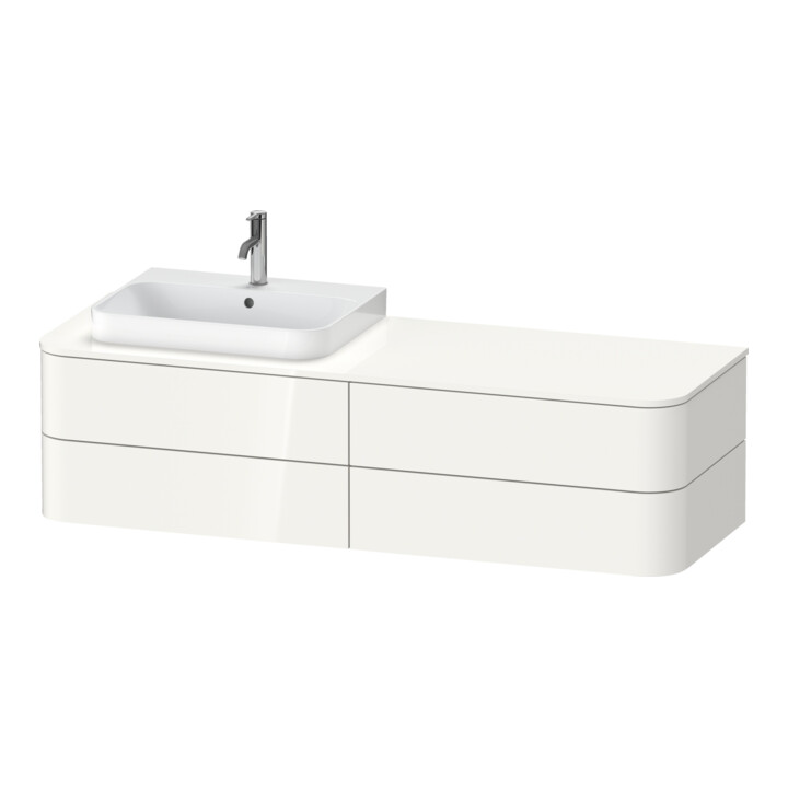 Duravit Meuble sous-lavabo Happy D.2 Plus 160x55 cm, 4 tiroirs, blanc satin mat