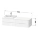 Duravit Meuble sous-lavabo Happy D.2 Plus 160x55 cm, 4 tiroirs, blanc satin mat