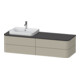 Duravit Meuble sous lavabo Happy D.2 Plus 160x55 cm, blanc K, 4 tiroirs, pour MWT, gauche, surface mate-1