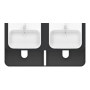 Duravit Meuble sous lavabo Happy D.2 Plus 160x55 cm, f K, 4 AZ, f AWT, bs, gris mat-5