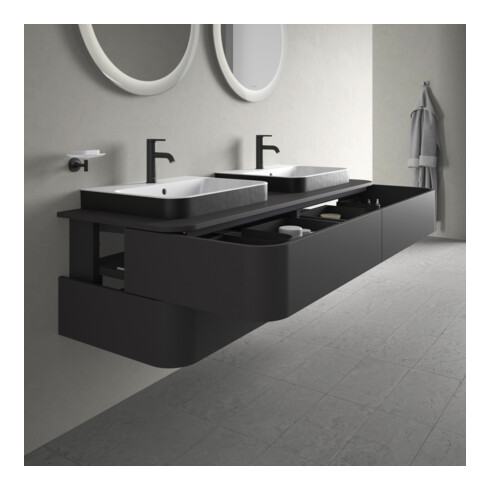 Duravit Meuble sous lavabo Happy D.2 Plus 160x55 cm, f K, 4 AZ, f AWT, bs, gris mat