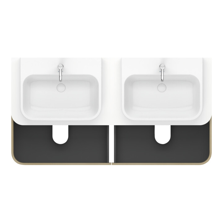 Duravit Meuble sous-lavabo Happy D.2 Plus 160x55 cm, f K, 4 AZ, f AWT, bs, Me Ei