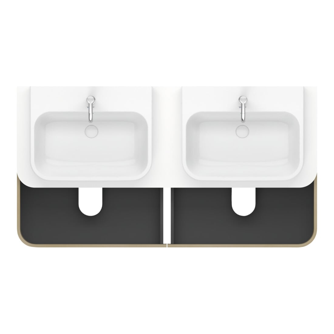 Duravit Meuble sous-lavabo Happy D.2 Plus 160x55 cm, f K, 4 AZ, f AWT, bs, Me Ei