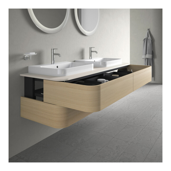 Duravit Meuble sous-lavabo Happy D.2 Plus 160x55 cm, f K, 4 AZ, f AWT, bs, Me Ei