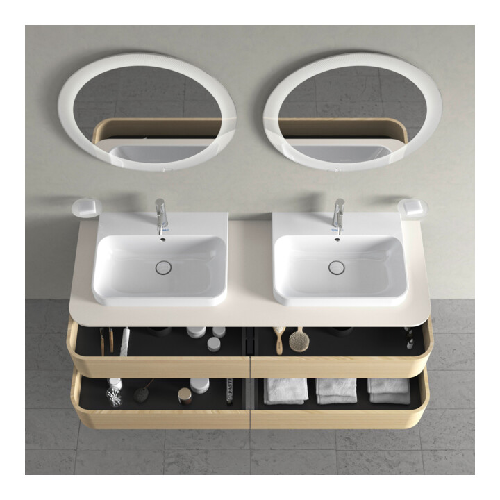 Duravit Meuble sous-lavabo Happy D.2 Plus 160x55 cm, f K, 4 AZ, f AWT, bs, Me Ei