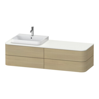 Duravit Meuble sous-lavabo Happy D.2 Plus 160x55 cm, f K, 4 tiroirs, f AWT, gauche, Me Ei