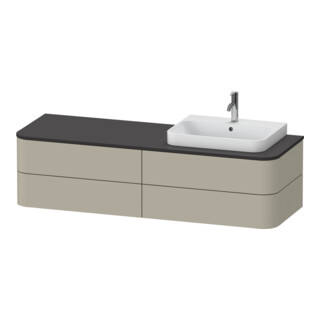 Duravit Meuble sous-lavabo Happy D.2 Plus 160x55 cm, f K, 4 tiroirs, f MWT, r, T s-mat