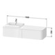 Duravit Meuble sous-lavabo Happy D.2 Plus 160x55cm, 2 tiroirs, blanc mat