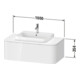 Duravit Meuble sous lavabo Happy D.2 Plus 35,4x100 cm, 1 tiroir, graphite super mat