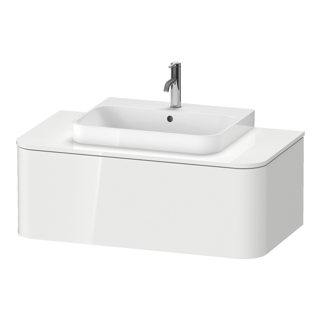 Duravit Meuble sous lavabo Happy D.2 Plus 35,4x100 cm, 1 tiroir, noyer brossé