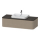 Duravit Meuble sous lavabo Happy D.2 Plus 35,4x130 cm, 1 tiroir, lin, milieu-1