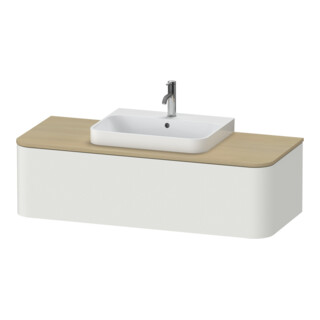 Duravit Meuble sous-lavabo Happy D.2 Plus 35,4x130 cm, 1 tiroir, nordique blanc mat, milieu