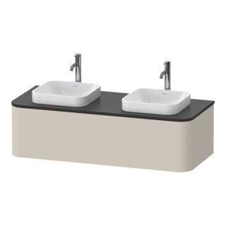 Duravit Meuble sous lavabo Happy D.2 Plus 35,4x130cm, 1 tiroir, BP b, Tau super mat