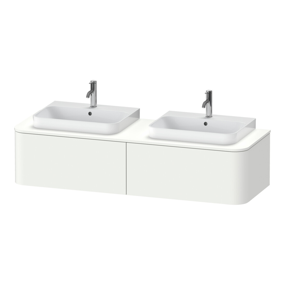 Duravit Meuble sous-lavabo Happy D.2 Plus 35,4x160 cm, 1 tiroir, BP b, blanc mat s-matt