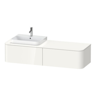 Duravit Meuble sous lavabo Happy D.2 Plus 35,4x160 cm, 2 tiroirs, blanc brillant
