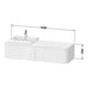 Duravit Meuble sous lavabo Happy D.2 Plus 35,4x160 cm, 2 tiroirs, gris pierre mat