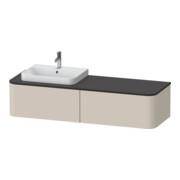 Duravit Meuble sous lavabo Happy D.2 Plus 35,4x160cm, 2 tiroirs, BP l, Tau supermat
