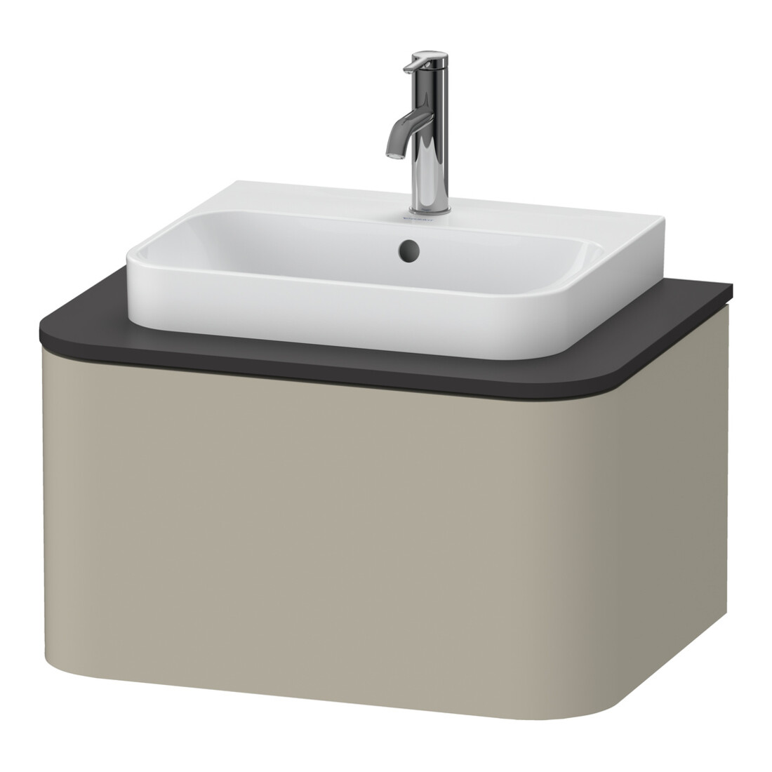 Duravit Meuble sous lavabo Happy D.2 Plus 35,4x65 cm, 1 tiroir, taupe satinée