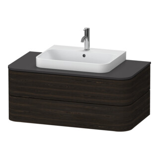 Duravit Meuble sous lavabo Happy D.2 Plus 40,8x100 cm, 2 tiroirs, noyer brossé