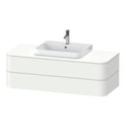 Duravit Meuble sous-lavabo Happy D.2 Plus 40,8x130 cm, 2 tiroirs, blanc mat soyeux