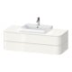 Duravit Meuble sous lavabo Happy D.2 Plus 40,8x130cm, 2 tiroirs, noyer brossé