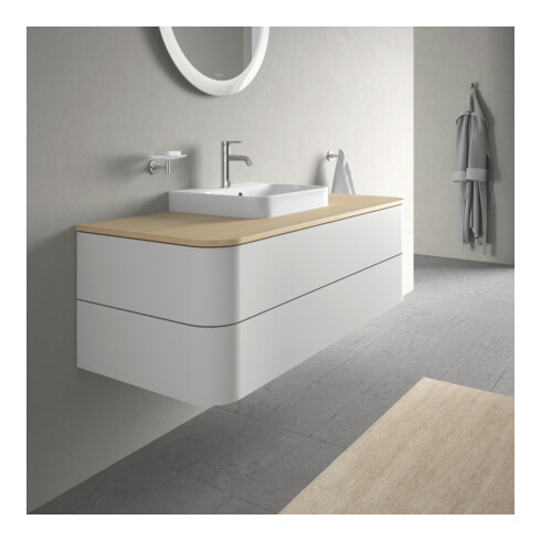 Duravit Meuble sous lavabo Happy D.2 Plus 40,8x130x55 cm, 2 tiroirs, blanc nord s-mat