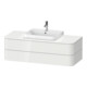 Duravit Meuble sous lavabo Happy D.2 Plus 40,8x130x55 cm, 2 tiroirs, gris pierre mat